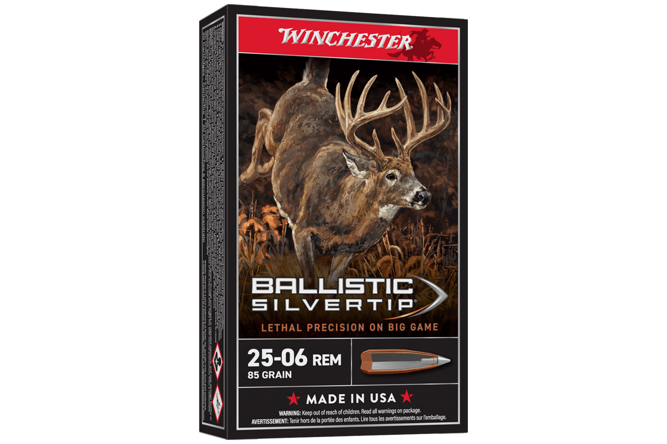 WINCHESTER AMMO 25-06 Rem 85 gr Ballistic SilverTip 20/Box